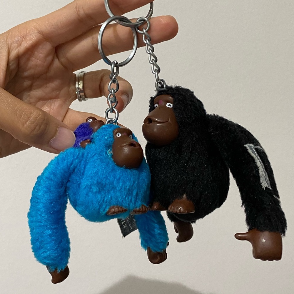 2 pcs | Cute Kipling Monkey Mom & Baby Keychains Key Rings Bag Purse Accessory - Picture 10 of 10